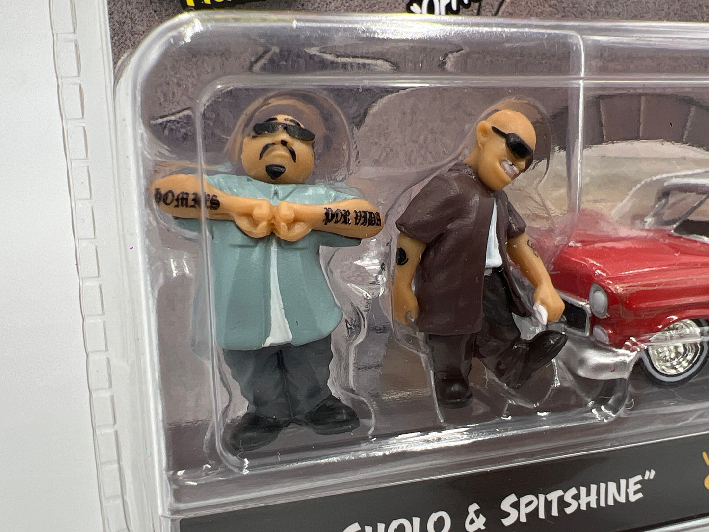 Greenlight x DGA Homie Rollerz 55 Chevy Bel Air Red & El Cholo/Spitshine 222A