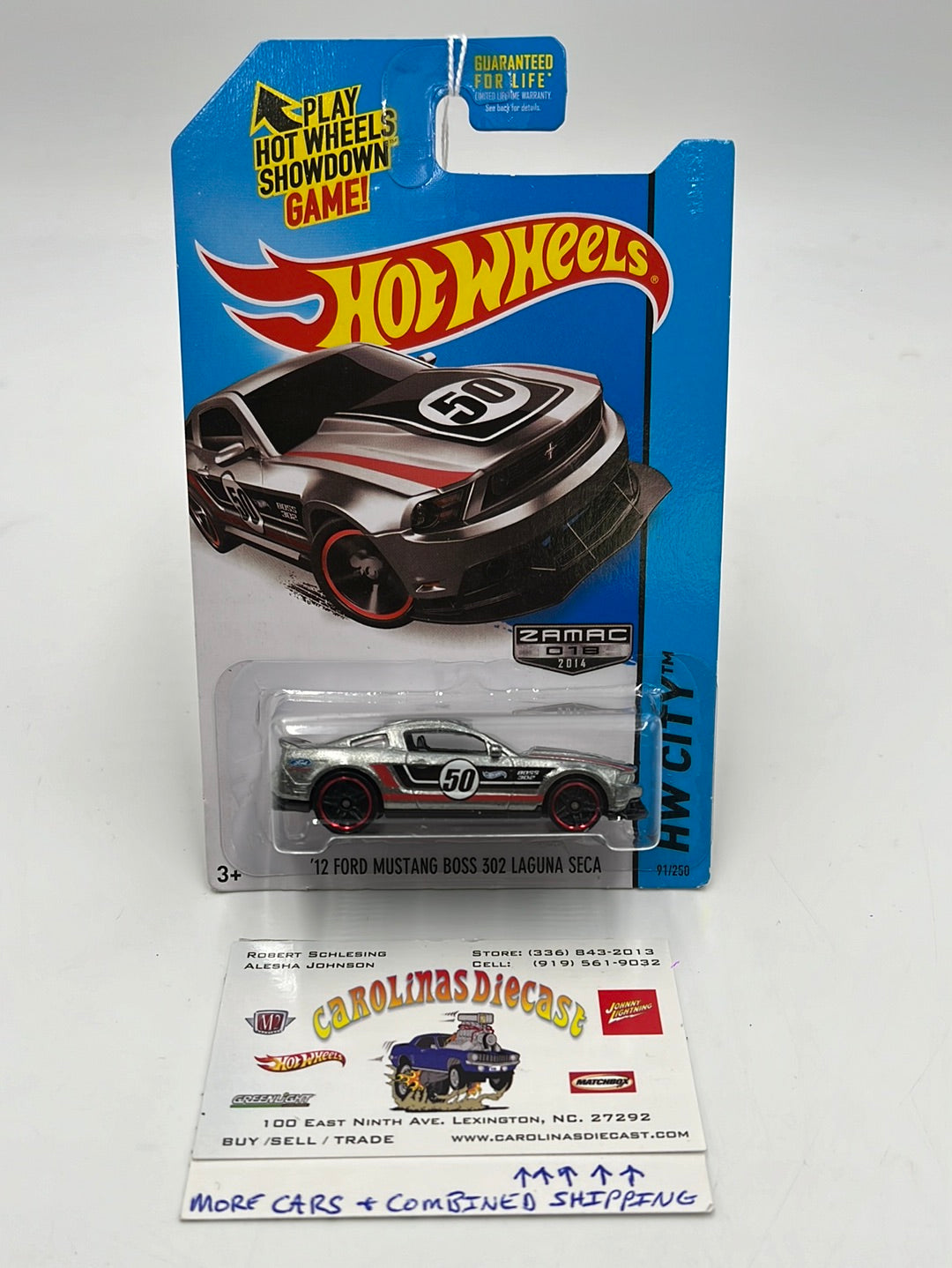 Hot Wheels 2014 HW City 12 Ford Mustang Boss 302 Laguna Seca Zamac #91 147E