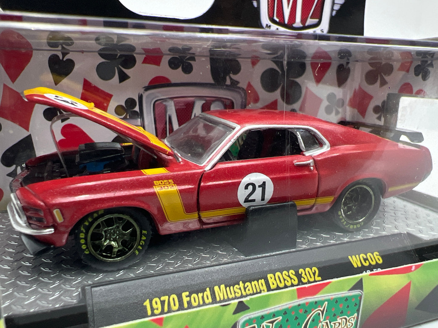 M2 Machines WC06 Wild Cards 1970 Ford Mustang Boss 302 Red
