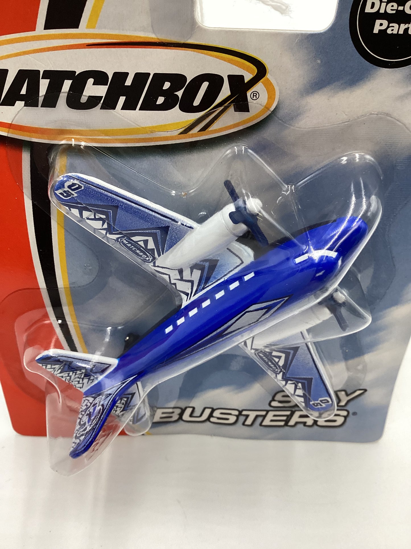 2004 Matchbox Skybusters 68982 Airliner Blue 114D