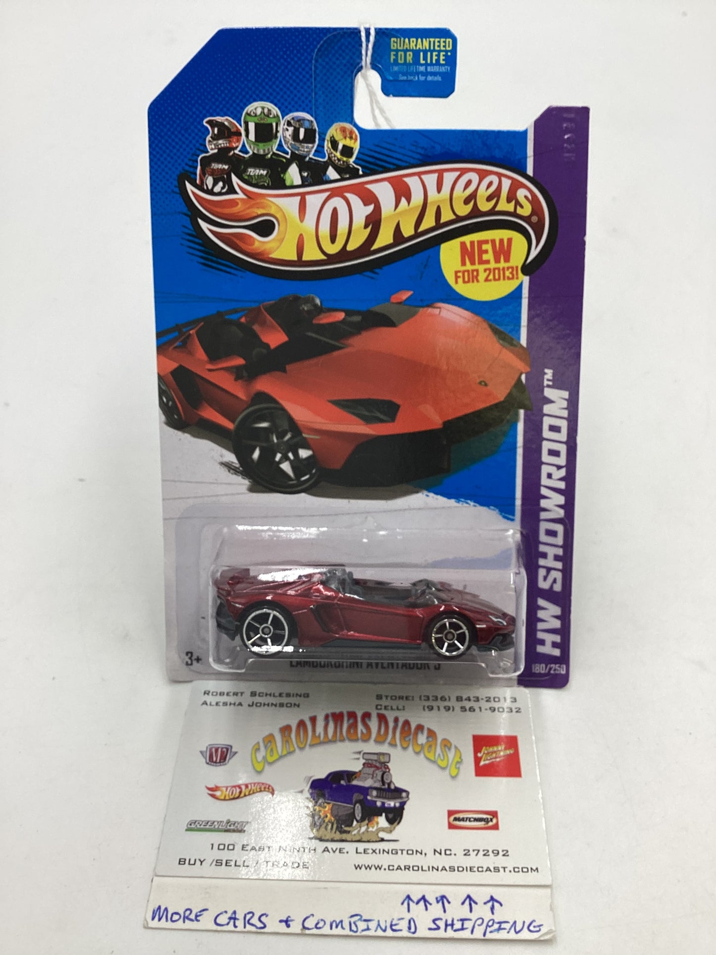 2013 Hot Wheels Showroom #180 Lamborghini Aventador J Red 101C