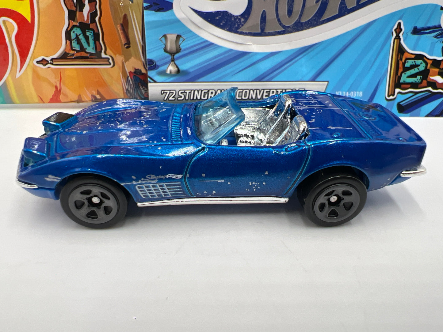2025 Hot Wheels Mystery Models Series 2 #2 CHASE 72 Corvette Stingray Convertible Blue