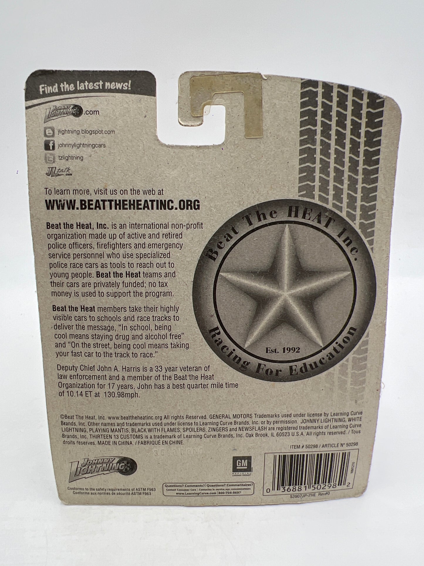 Johnny Lightning Small Card Deputy Chief John A Harris 1981 Chevy Malibu W/Protector