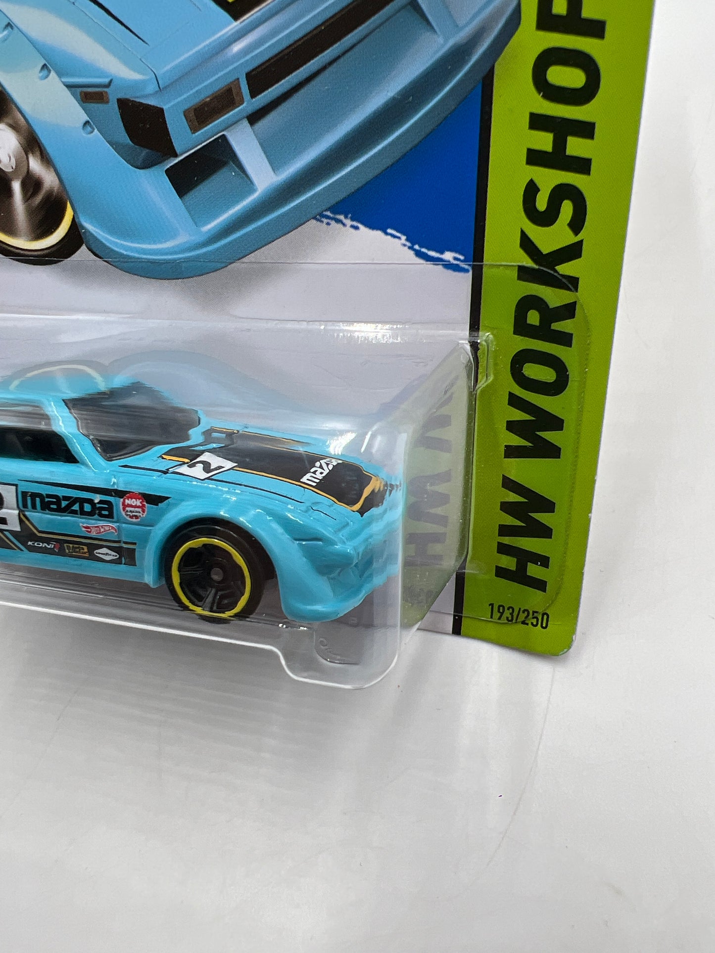 2015 Hot Wheels Workshop #193 Kmart Exclusive Mazda RX7 Light Blue 240B