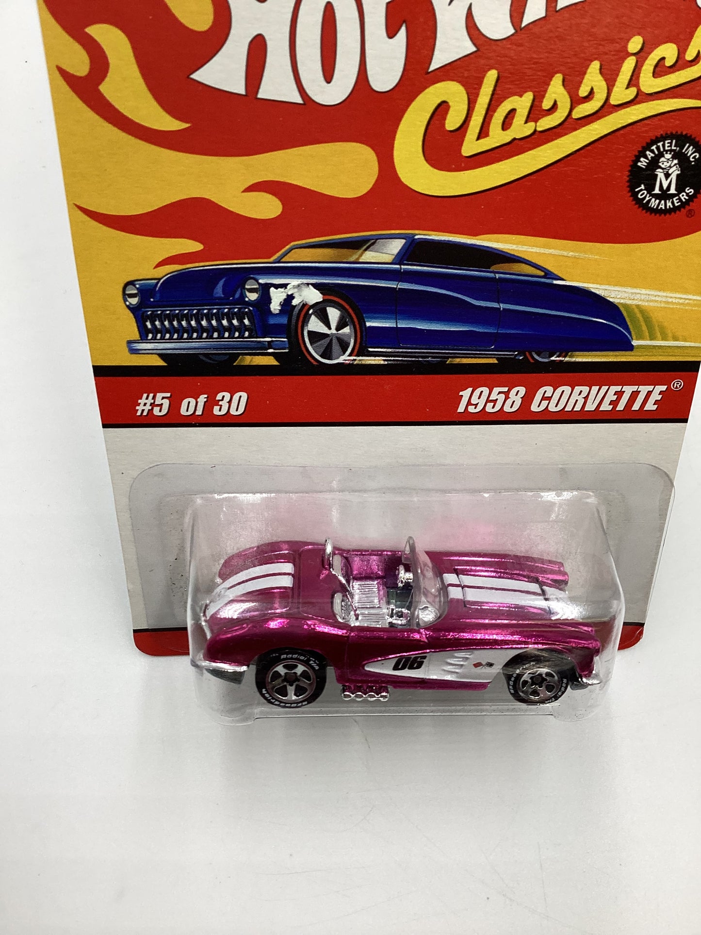 Hot Wheels Classics Series 2 #5 1958 Corvette Pink SR