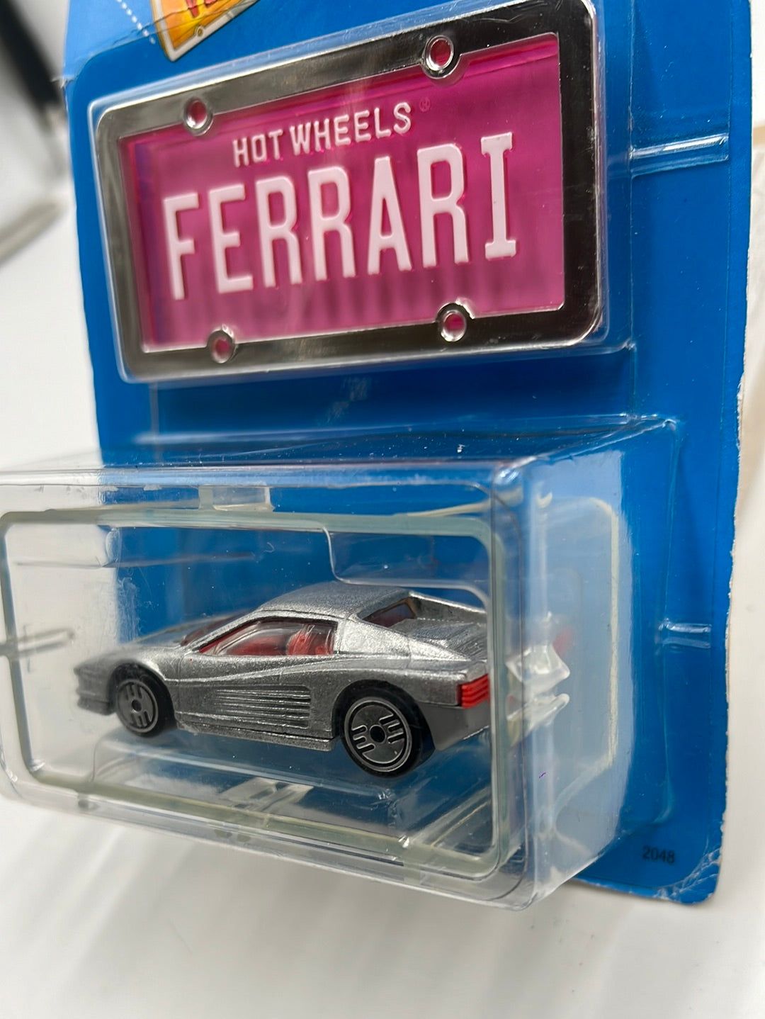 Hot Wheels Silver Park'N Plates Ferrari Testarossa #2048