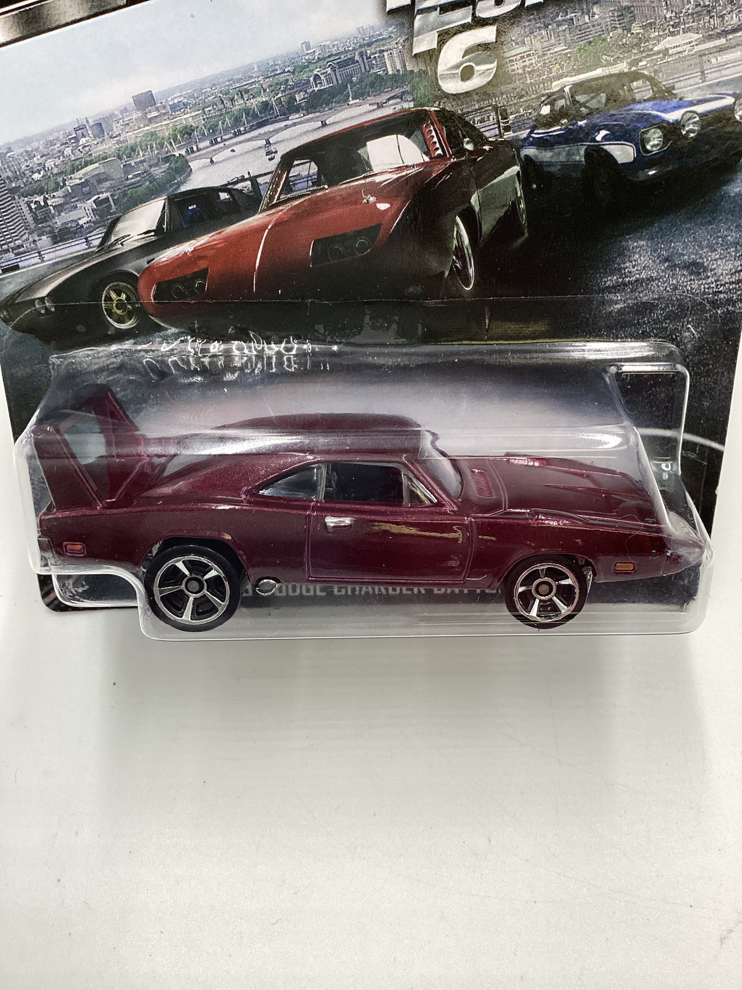 2014 Hot Wheels Fast & Furious 6 #8 69 Dodge Charger Daytona Dark Red 71G