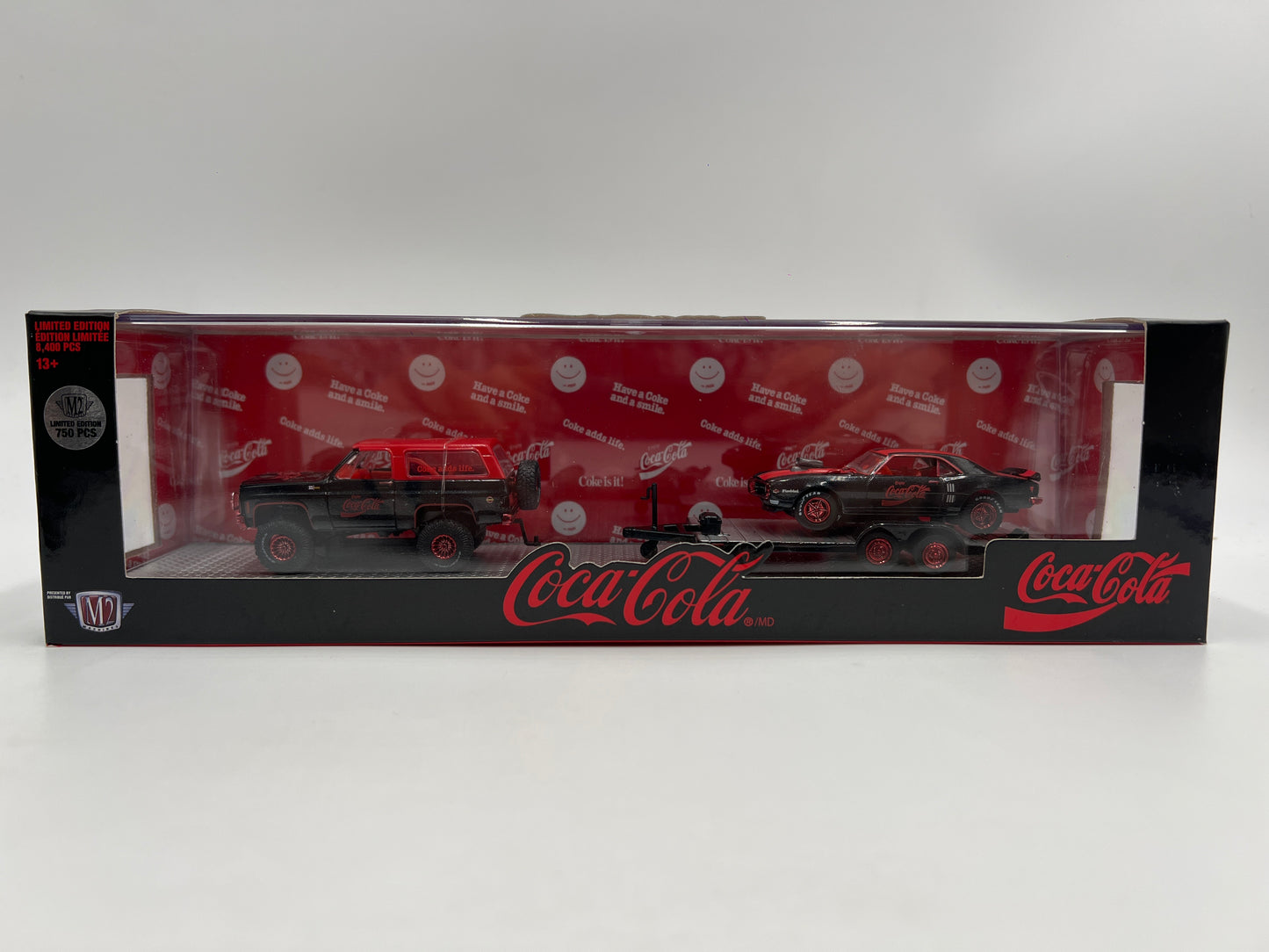 M2 Machines Auto Haulers CHASE Coca Cola 1973 Chevrolet K5 Blazer & 1968 Pontiac Firebird 400 HO TW18
