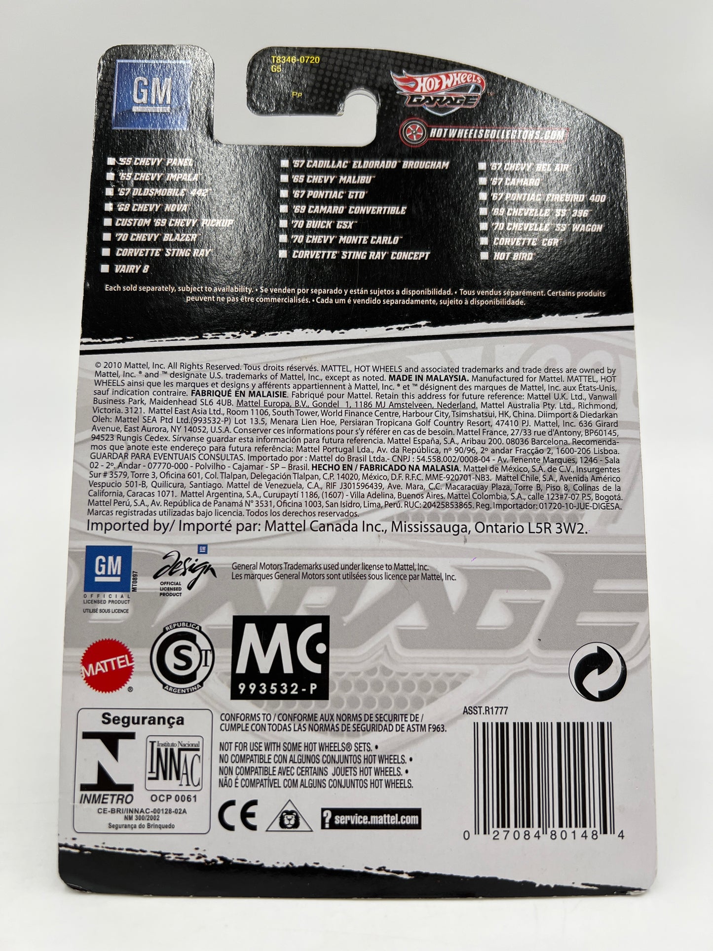 Hot Wheels Premium Garage Series #20 69 Chevelle SS 396 Silver W/Protector