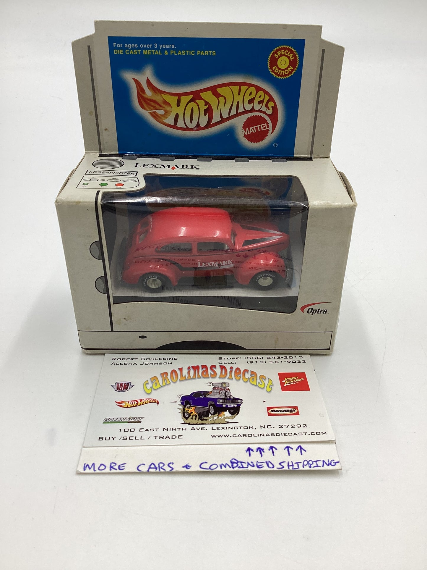 Hot Wheels 1999 Special Edition Lexmark Fat Fendered 40 Red