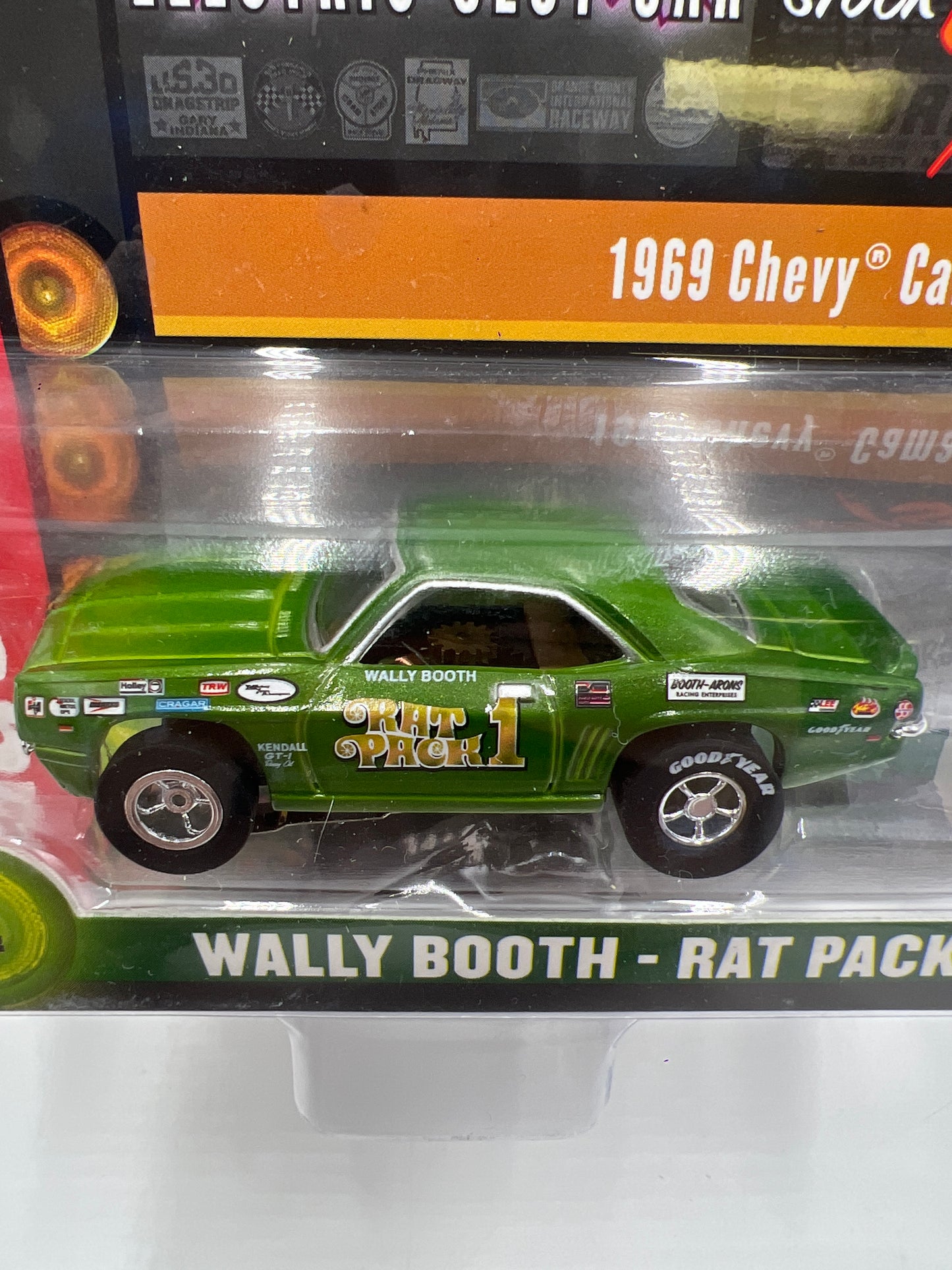 Auto World Legends of the Qtr Mile Wally Booth Rat Pack HO Slot Car 1969 Chevy Camaro