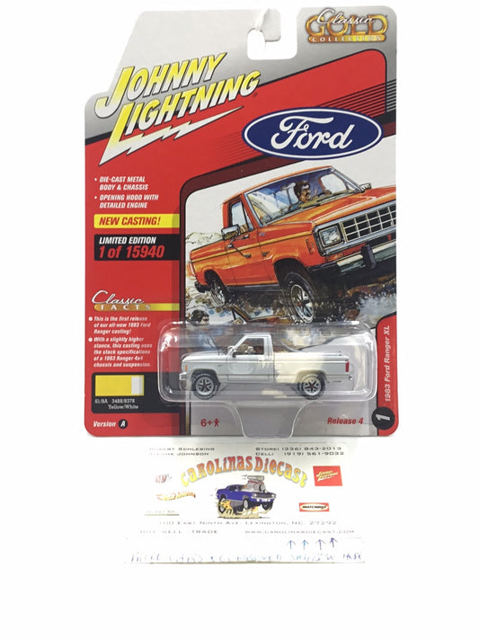 Johnny Lightning 1983 Ford Ranger XL White Lightning Chase version