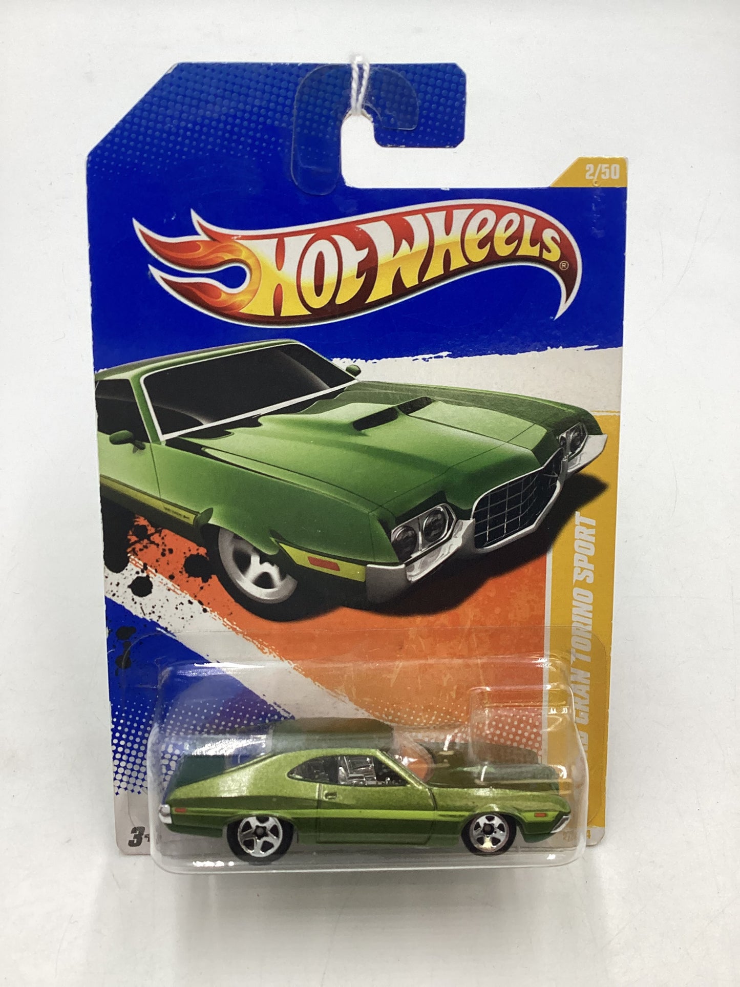 2011 Hot wheels #2 72 Ford Gran Torino Sport Green 32B