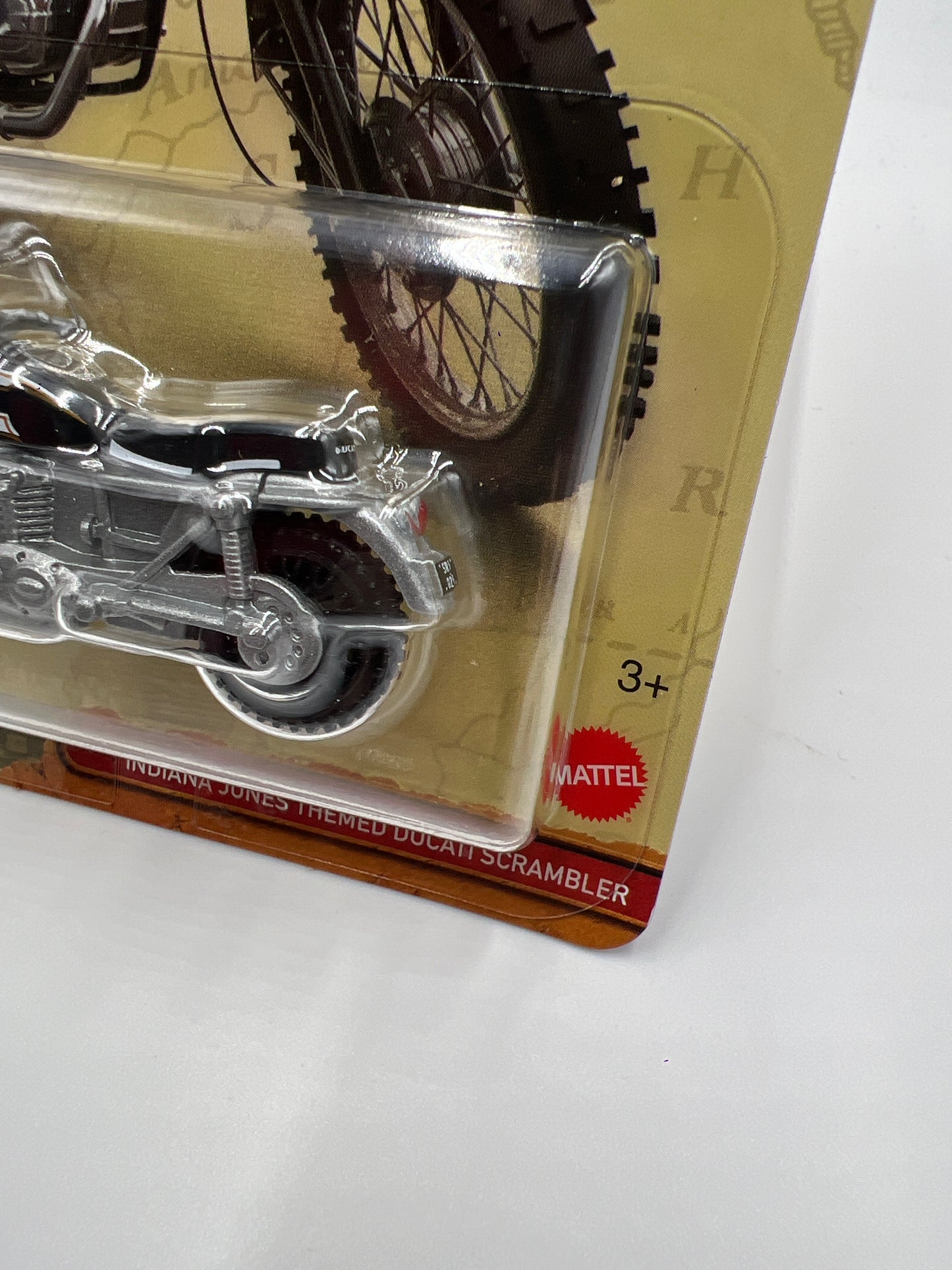 2024 Matchbox #6 Indiana Jones Themed Ducati Scrambler Silver 211H