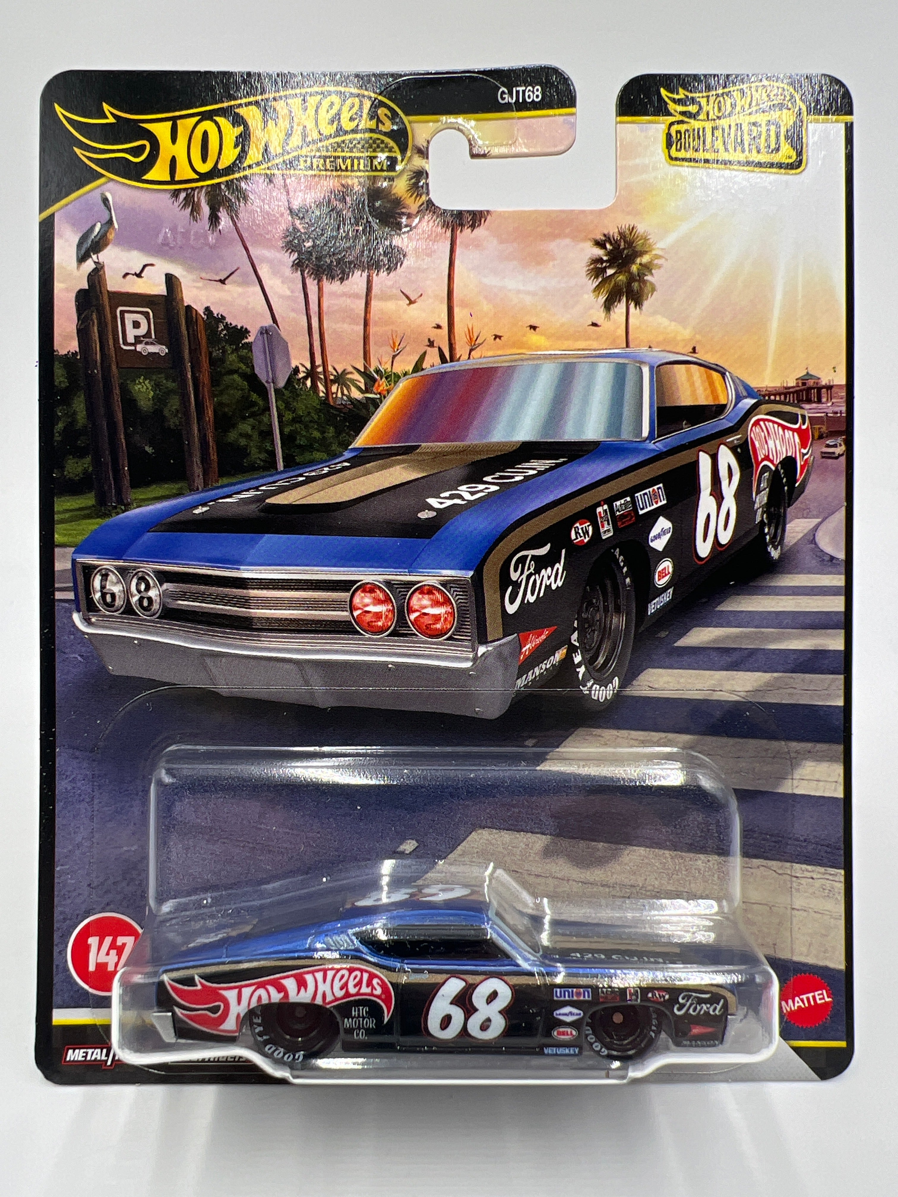 Hot Wheels Premium Boulevard #147 69 Ford Torino Talladega Black