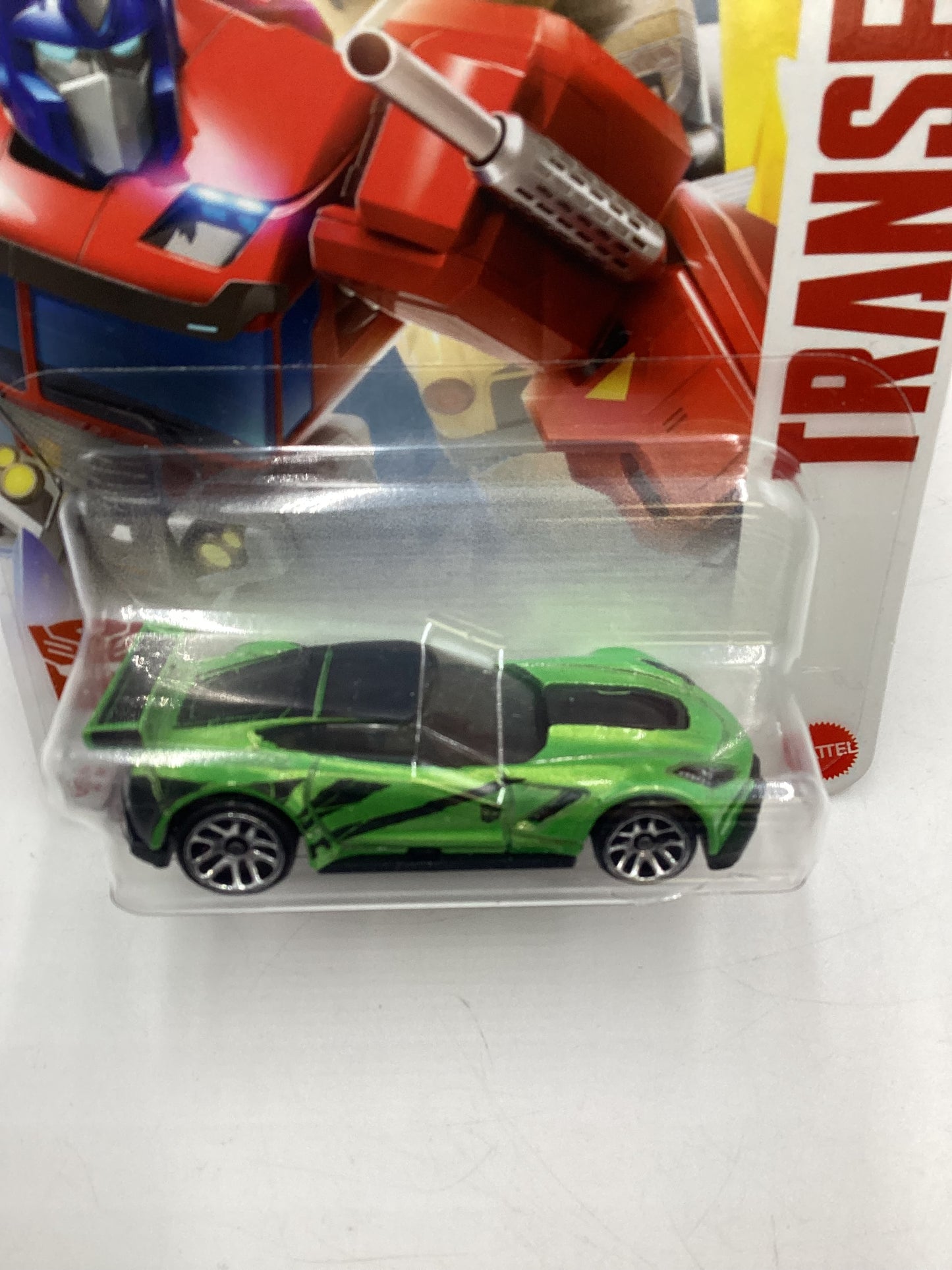 2024 Hot Wheels Transformers #2 Corvette C7.R Green Walmart Exclusive 158H