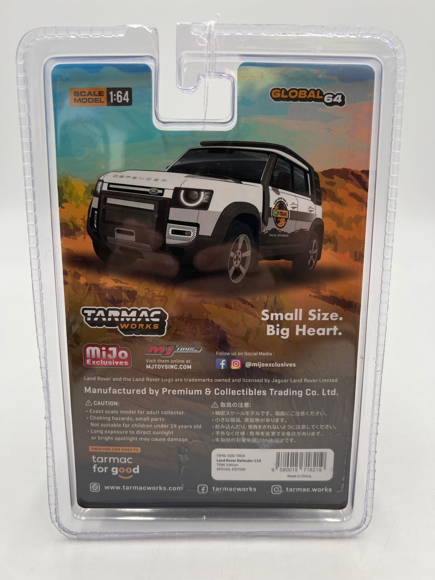 Tarmac Works x Global 64 Mijo Exclusives Limited Edition Land Rover Defender 110 Trek Edition White