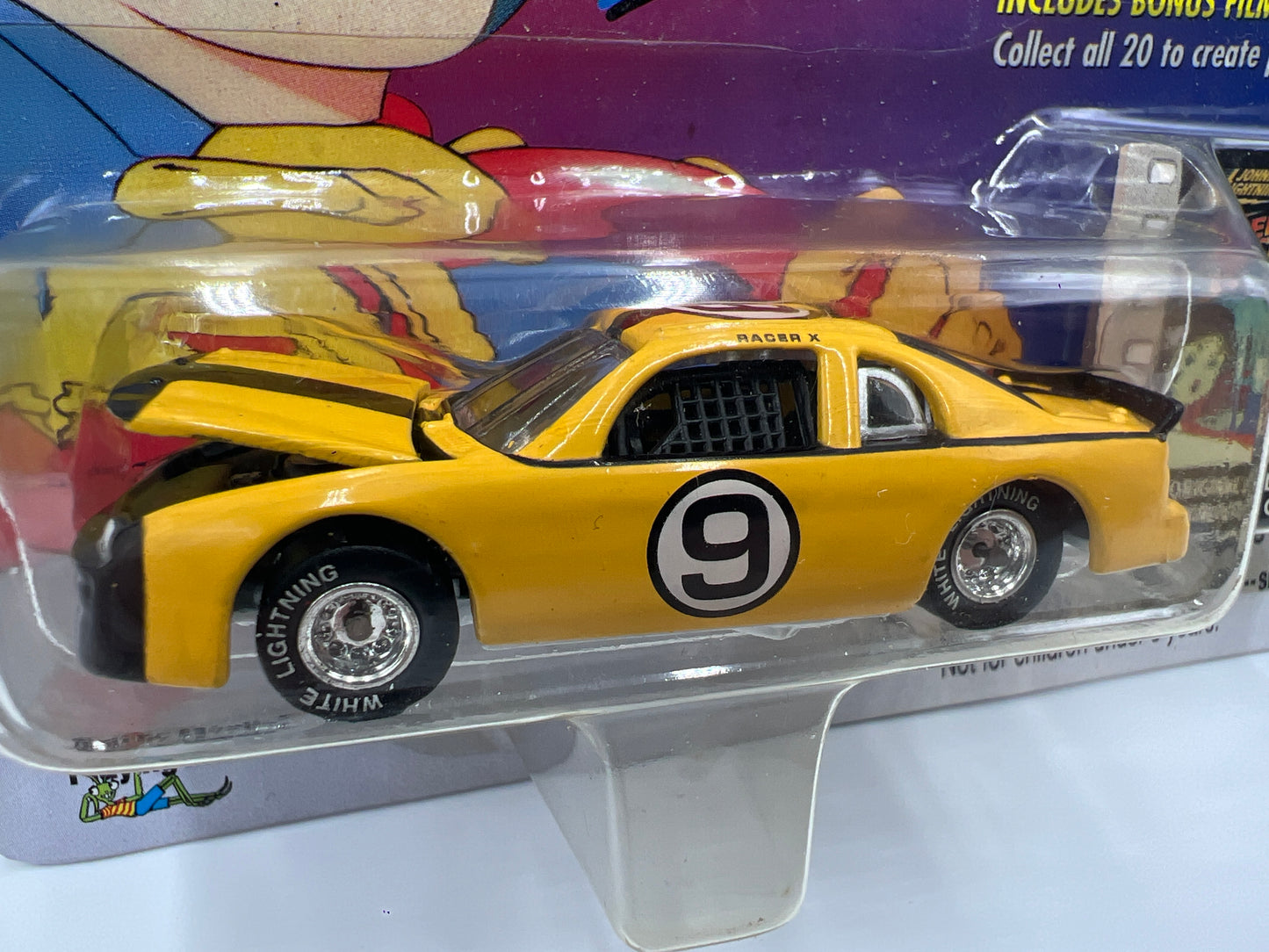 Johnny Lightning White Lightning Chase Speed Racer 2000 CEL #4 Racer X Stock Car Yellow