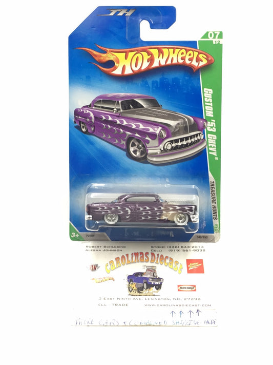 2009 hot wheels super treasure hunt #49 Custom 53 Chevy W/Protector