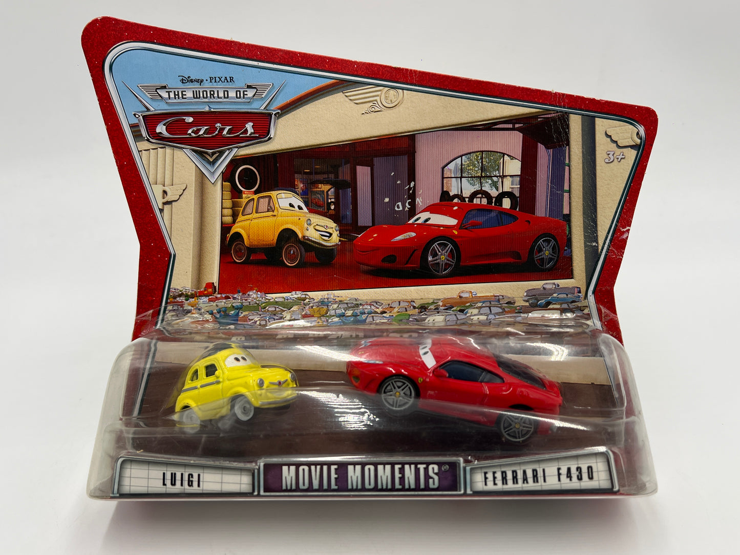 Disney Pixar The World Of Cars 2 Pack Movie Moments Luigi & Ferrari F430 142D