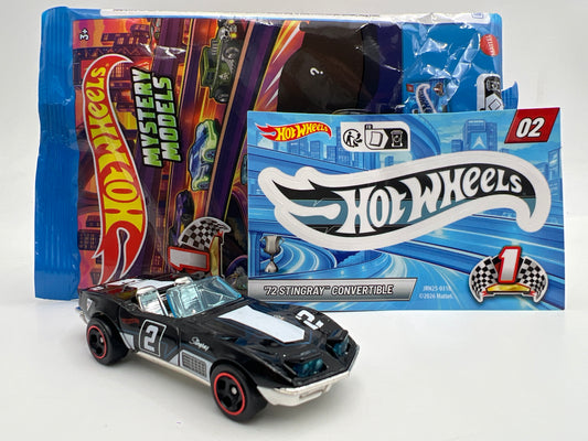 2027 Hot Wheels Mystery Models Series 1 #2 CHASE 72 Corvette Stingray Convertible Black