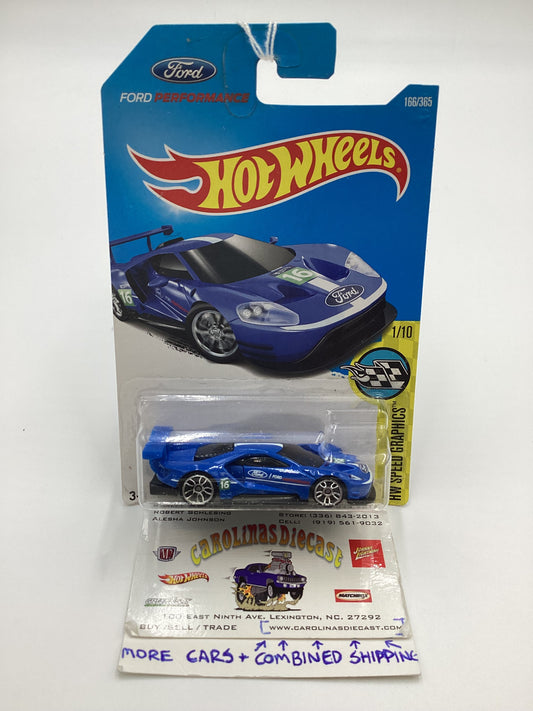 2017 Hot Wheels #166 2016 Ford GT Race 27A