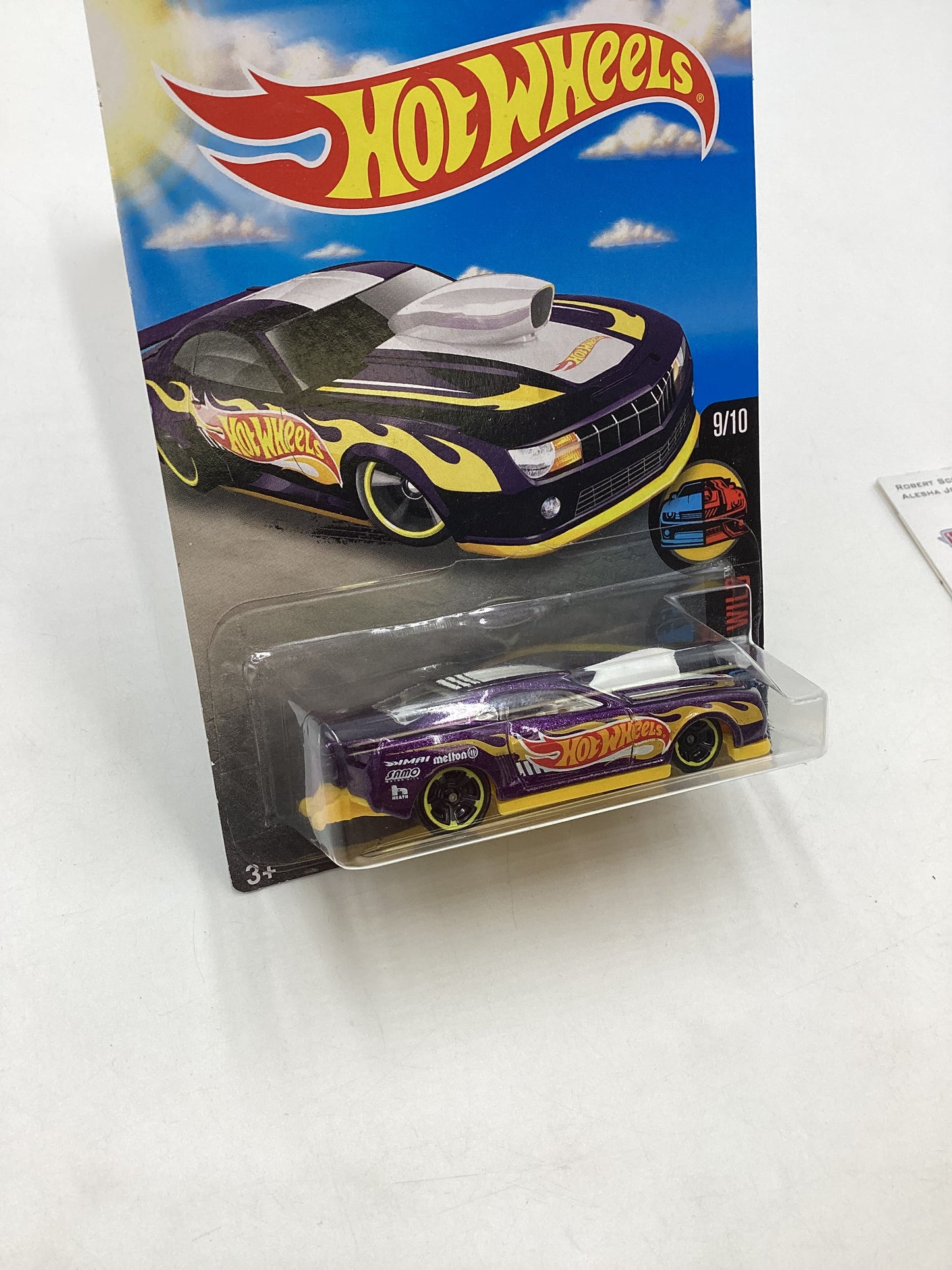 2016 Hot wheels Target Exclusive #64 10 Pro Stock Camaro Purple Summer Card 234B