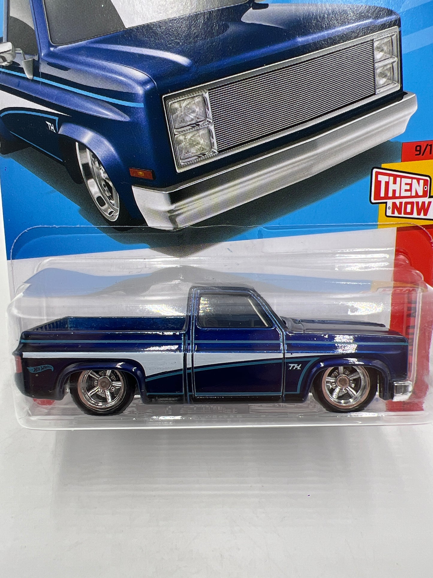 2024 Hot Wheels Super Treasure Hunt #249 83 Chevy Silverado Blue W/Protector Cracked Blister