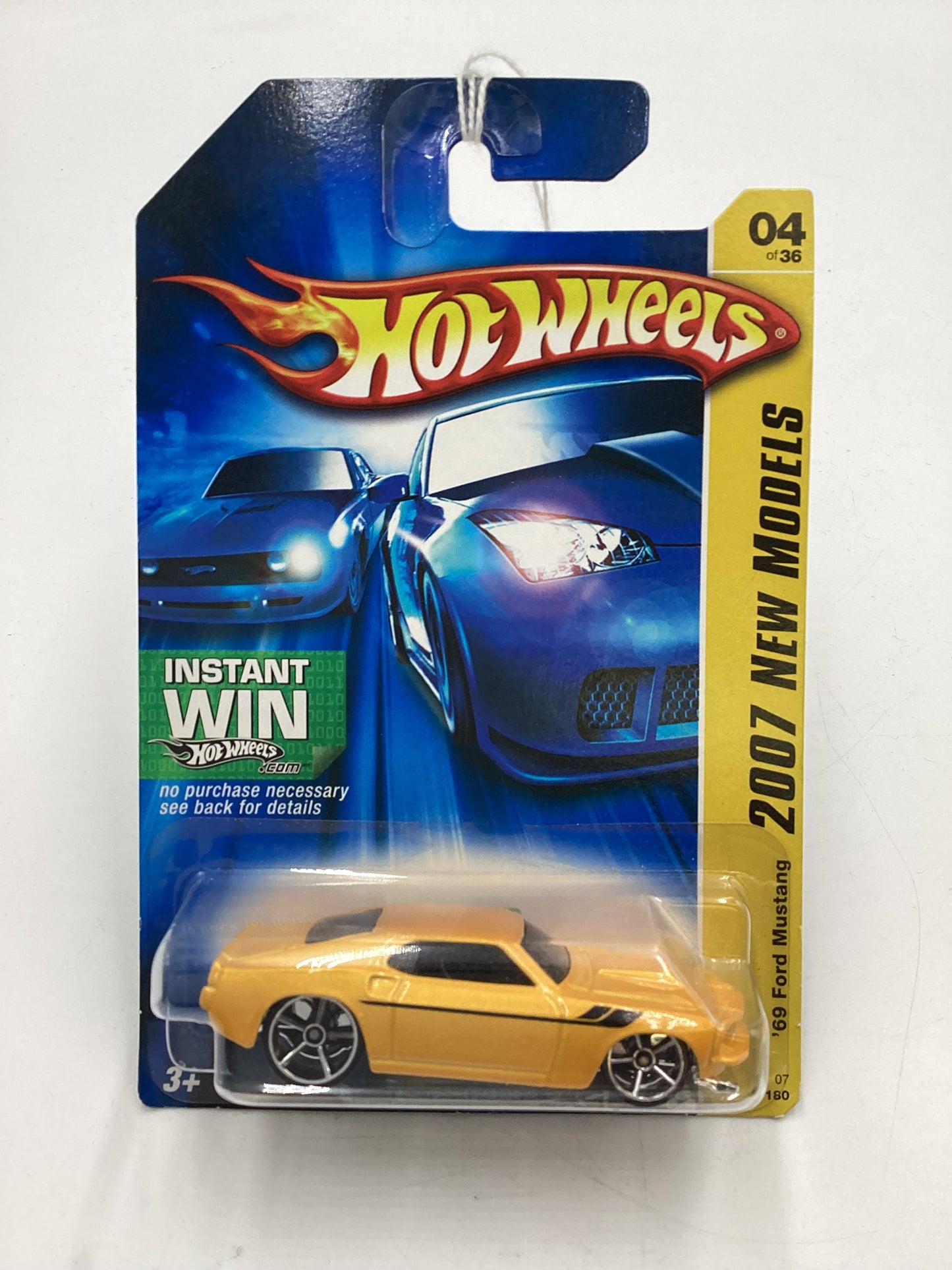 2007 Hot Wheels New Models #4 69 Ford Mustang Yellow 26H