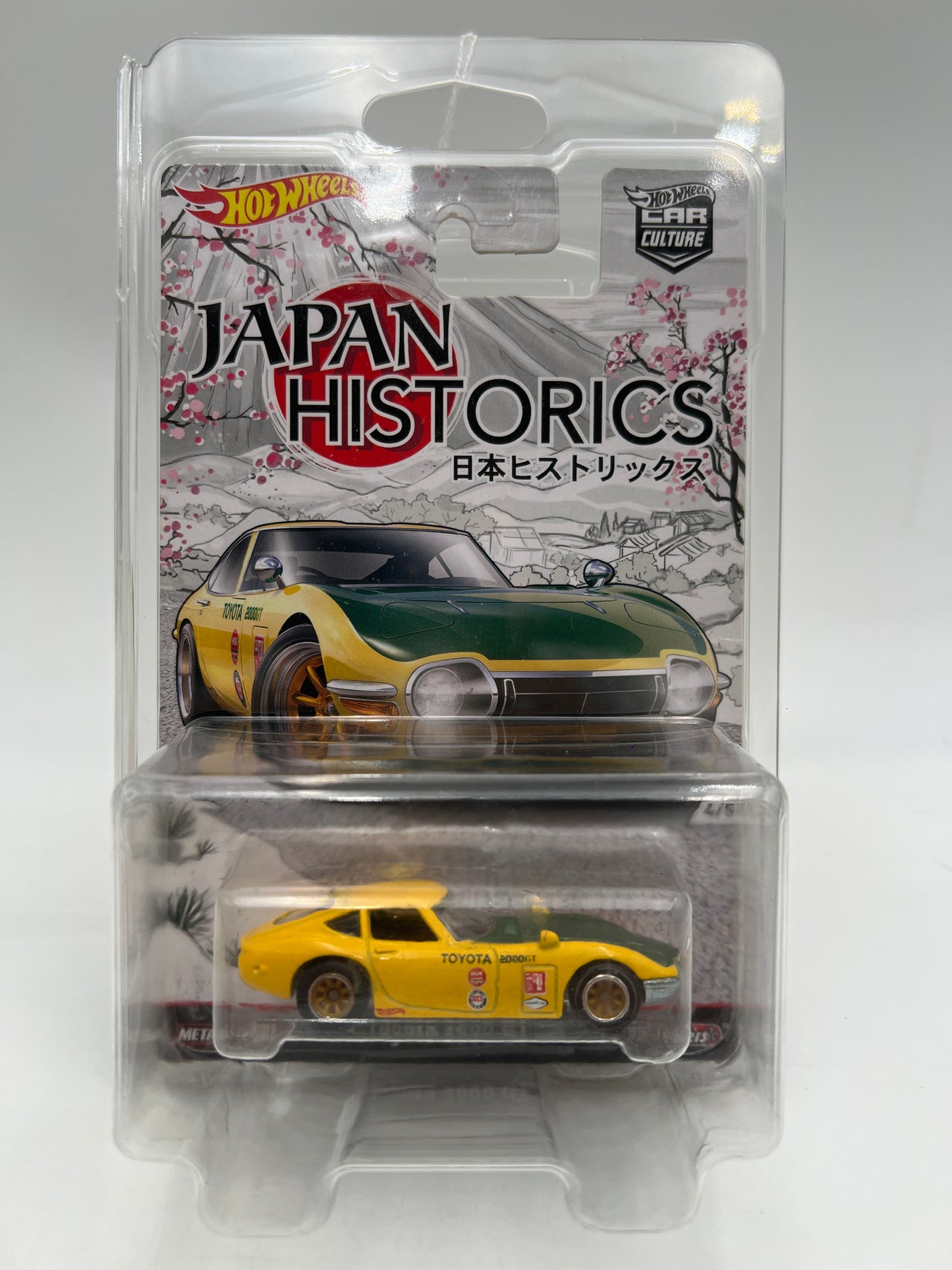 Hot Wheels Premium Japan Historics #4 Toyota 2000 GT Yellow W/Protector