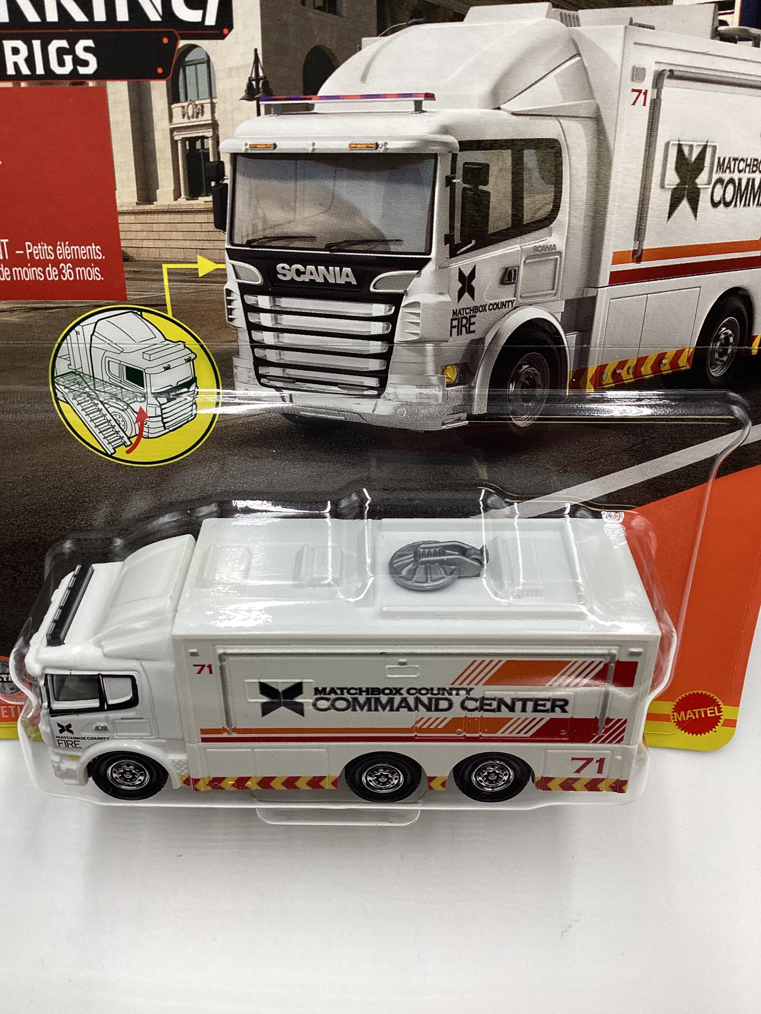 Matchbox Working Rigs #13 Scania Tactical Command Center White