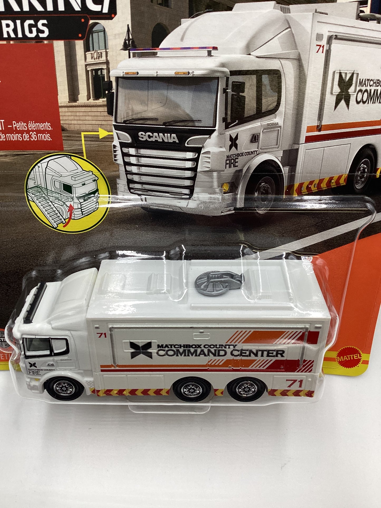 Matchbox Working Rigs #13 Scania Tactical Command Center White 168i