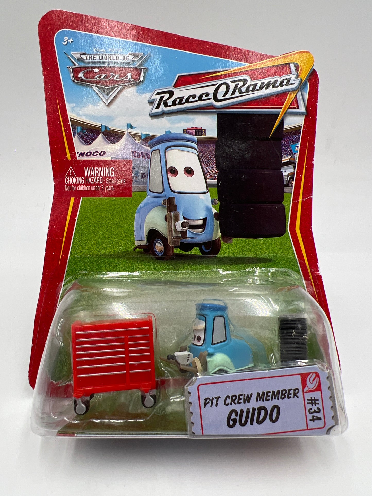 Disney Pixar The World Of Cars Race O Rama #34 Pit Crew Member Guido 139D
