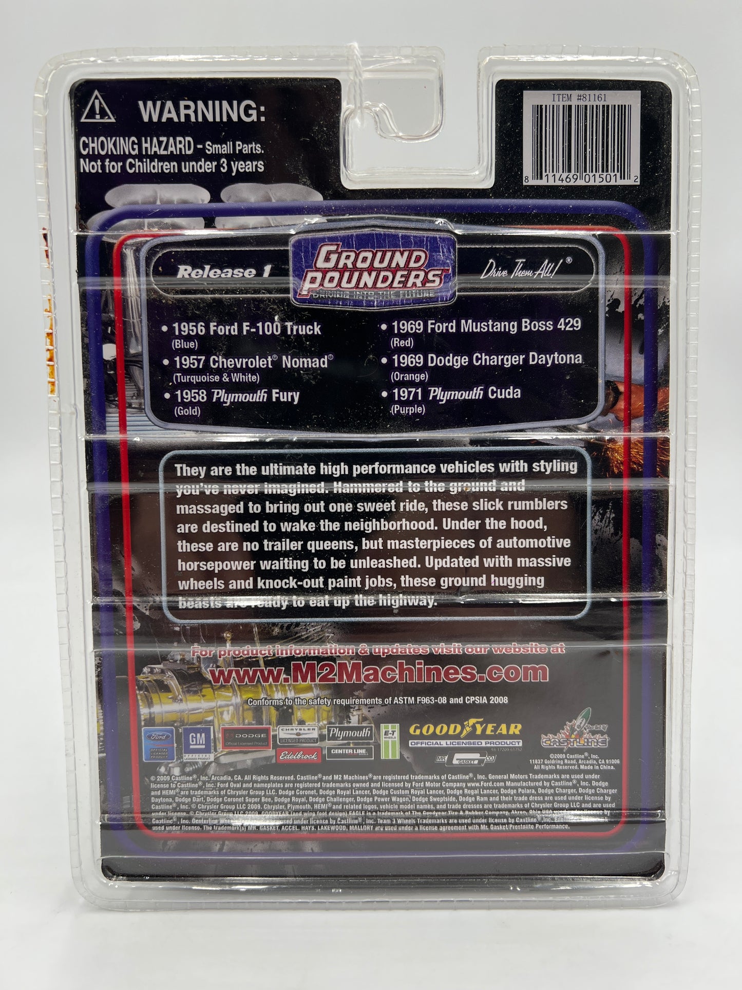 M2 Machines Ground Pounders 1956 Ford F-100 Truck Blue 09-04 197D