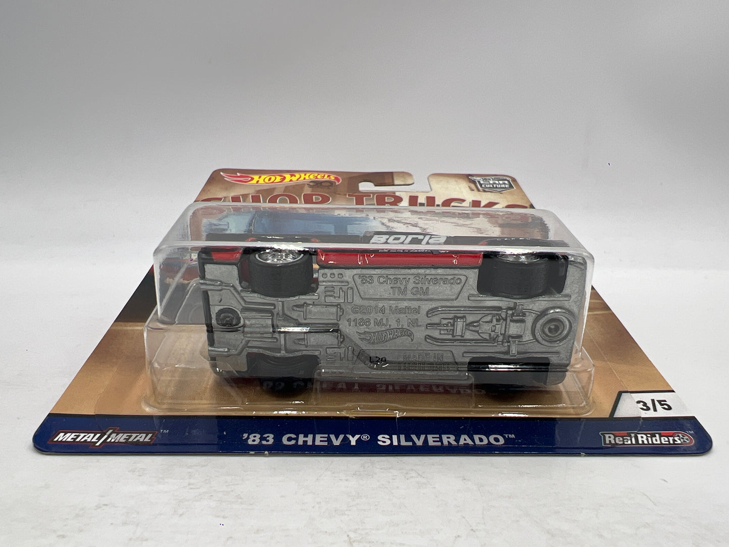 2018 Hot Wheels Premium Car Culture Shop Trucks #3 83 Chevy Silverado Borla W/Protector