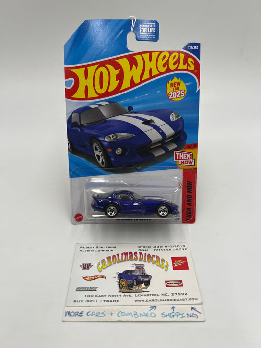 2025 Hot Wheels J Case Then And Now #176 96 Dodge Viper GTS Blue 53C