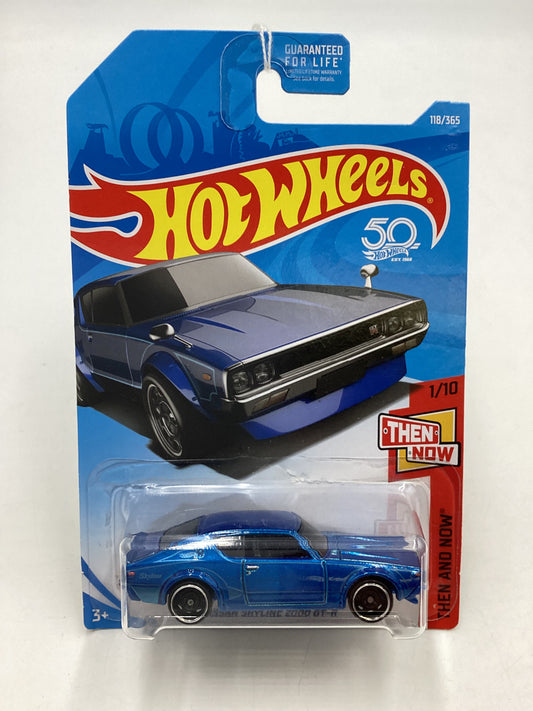 2018 Hot Wheels  #118 Blue Nissan Skyline 2000 GT-R see description 82C