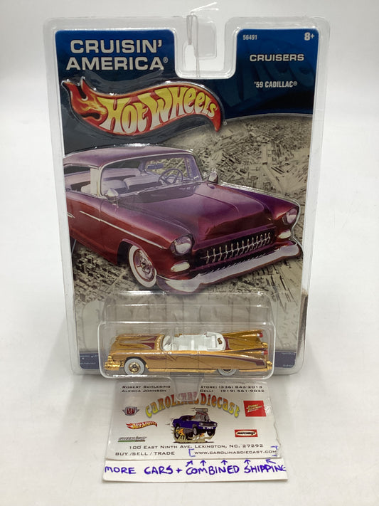 Hot Wheels Cruisin America Crusiers 59 Cadillac Gold