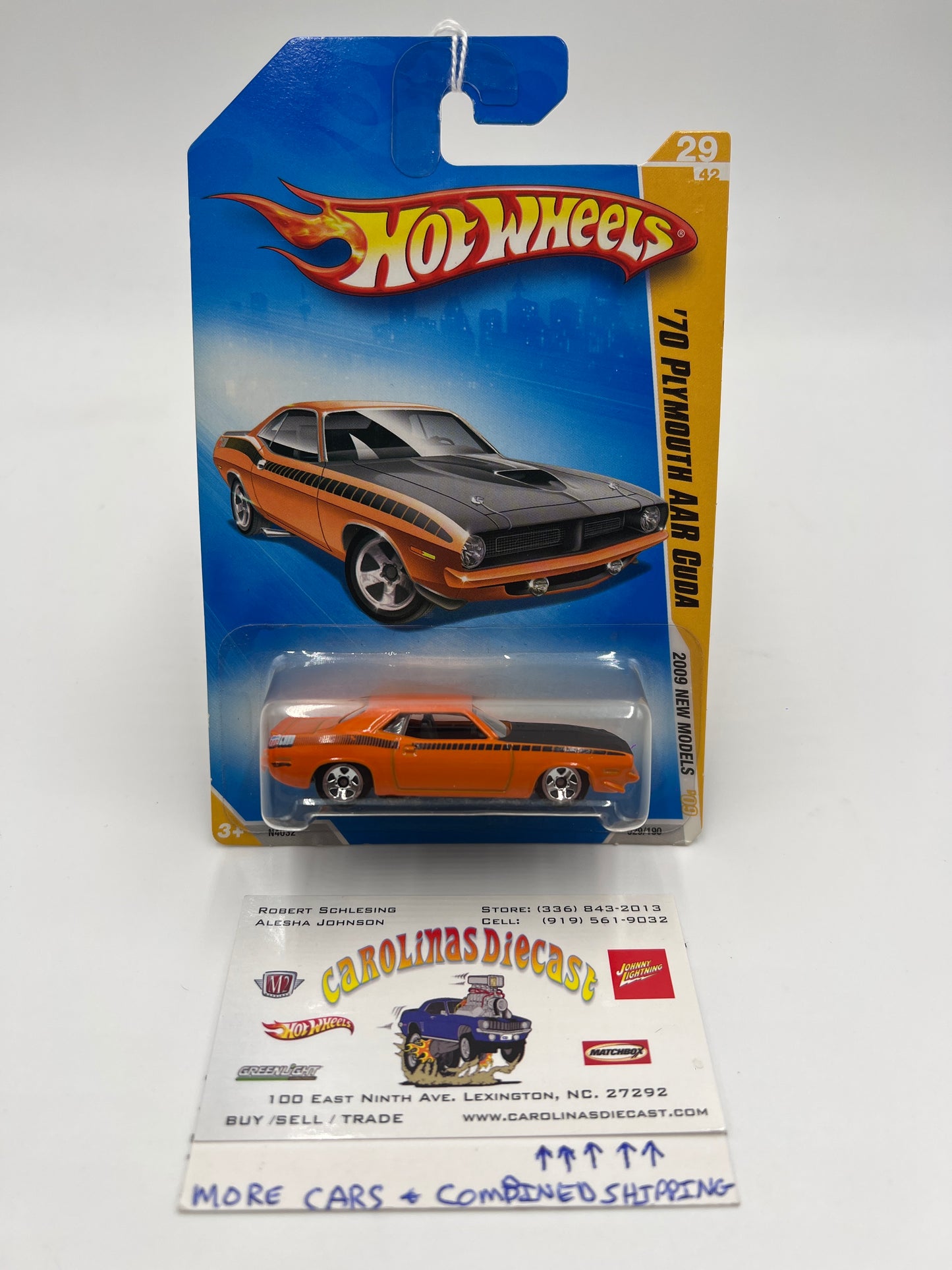 2009 Hot Wheels New Models #29 70 Plymouth AAR Cuda Orange 48F