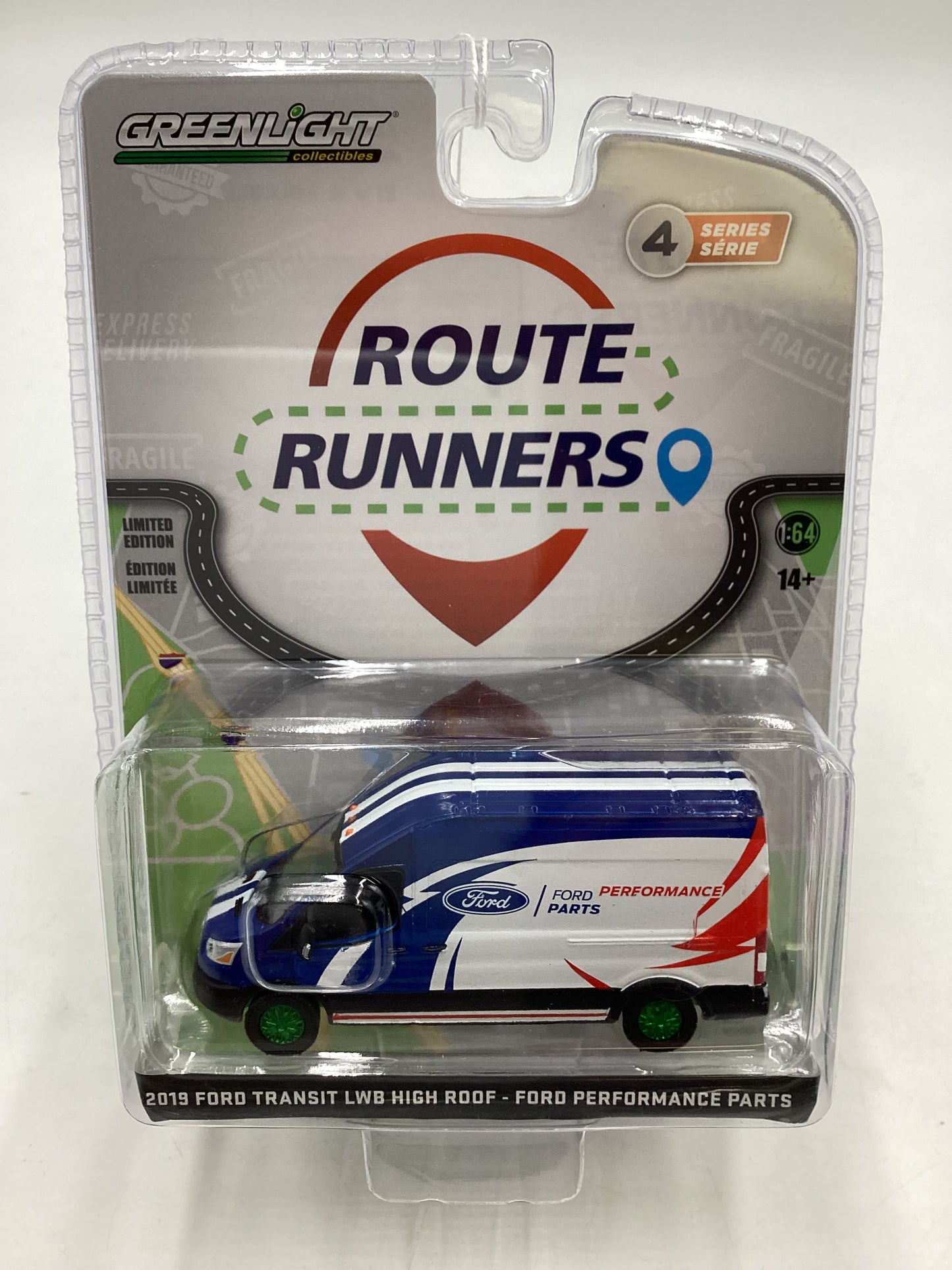 Greenlight Route Runners CHASE Series 4 2019 Ford Transit LBW High Roof Ford Performance Parts