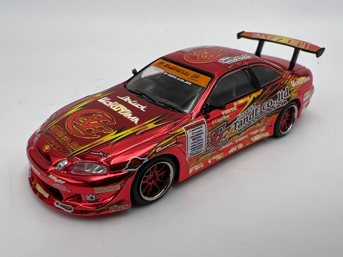 Tarmac Works x VERTEX Special Edition Vertex Ridge Toyota TE3006 Soarer Chrome Red