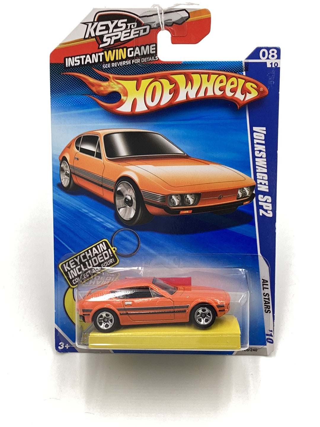 2010 Hot Wheels #126 Volkswagen SP2 w/ Bone shaker keychain Walmart exclusive 235G