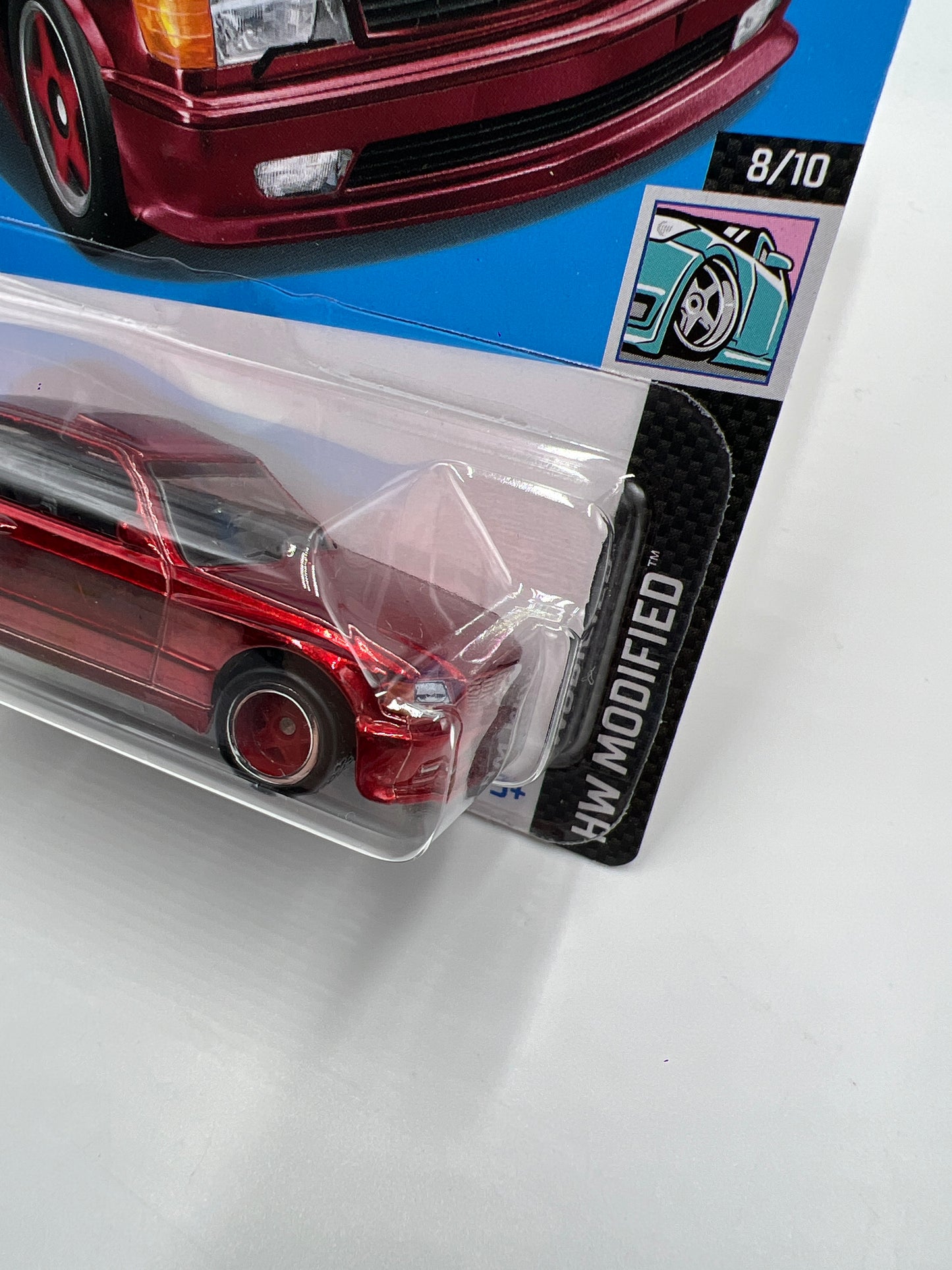2024 Hot Wheels Super Treasure Hunt #82 89 Mercedes-Benz 560 SEC AMG Red W/Protector