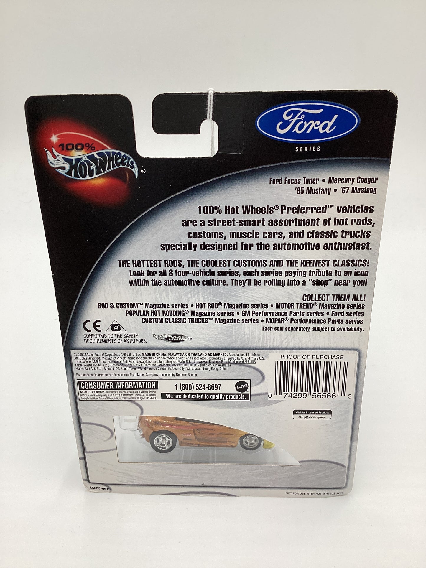 Hot Wheels 100% Ford Series No. 1/4 Mercury Cougar Gold 243G