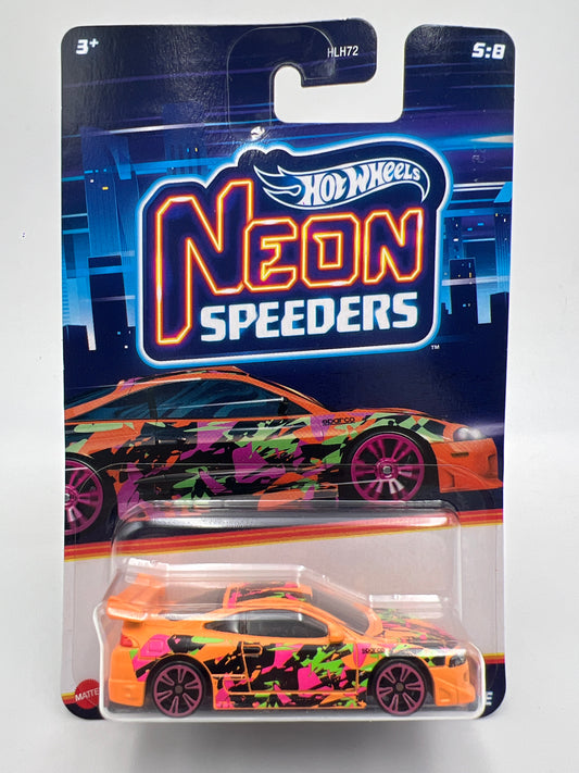 Hot Wheels Neon Speeders #5 95 Mitsubishi Eclipse Orange 161G