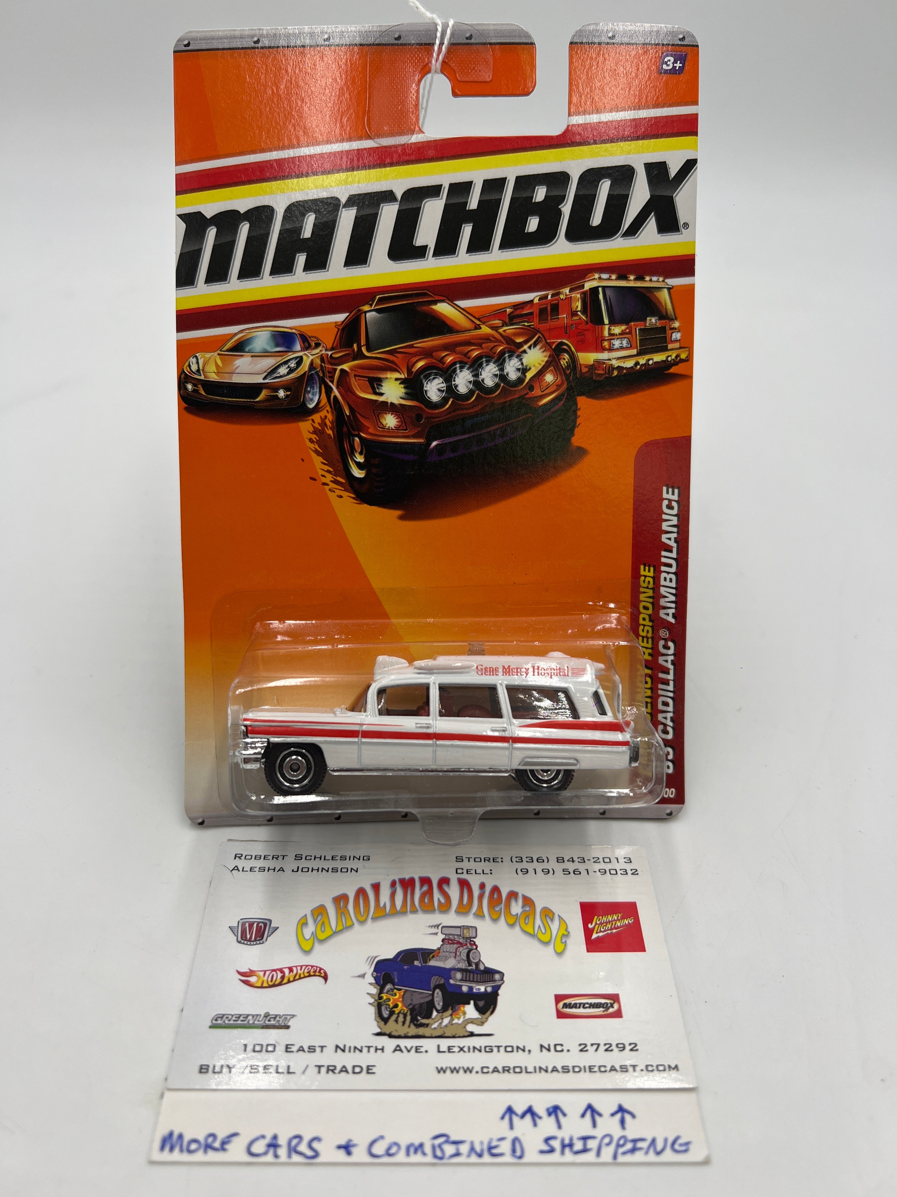 Matchbox 2009 Emergency Response 63 Cadillac Ambulance 56 carolinasdiecast