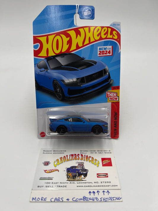 2024 Hot Wheels Q Case #250 Ford Mustang Dark Horse Satin Blue 22B