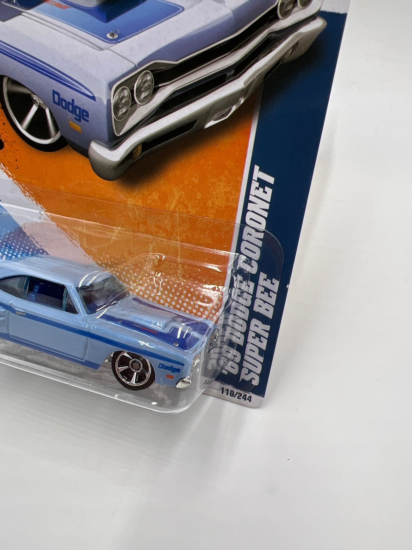 2011 Hot Wheels Toys R Us Exclusive Factory Sealed #110 69 Dodge Coronet Super Bee Blue W/Protector