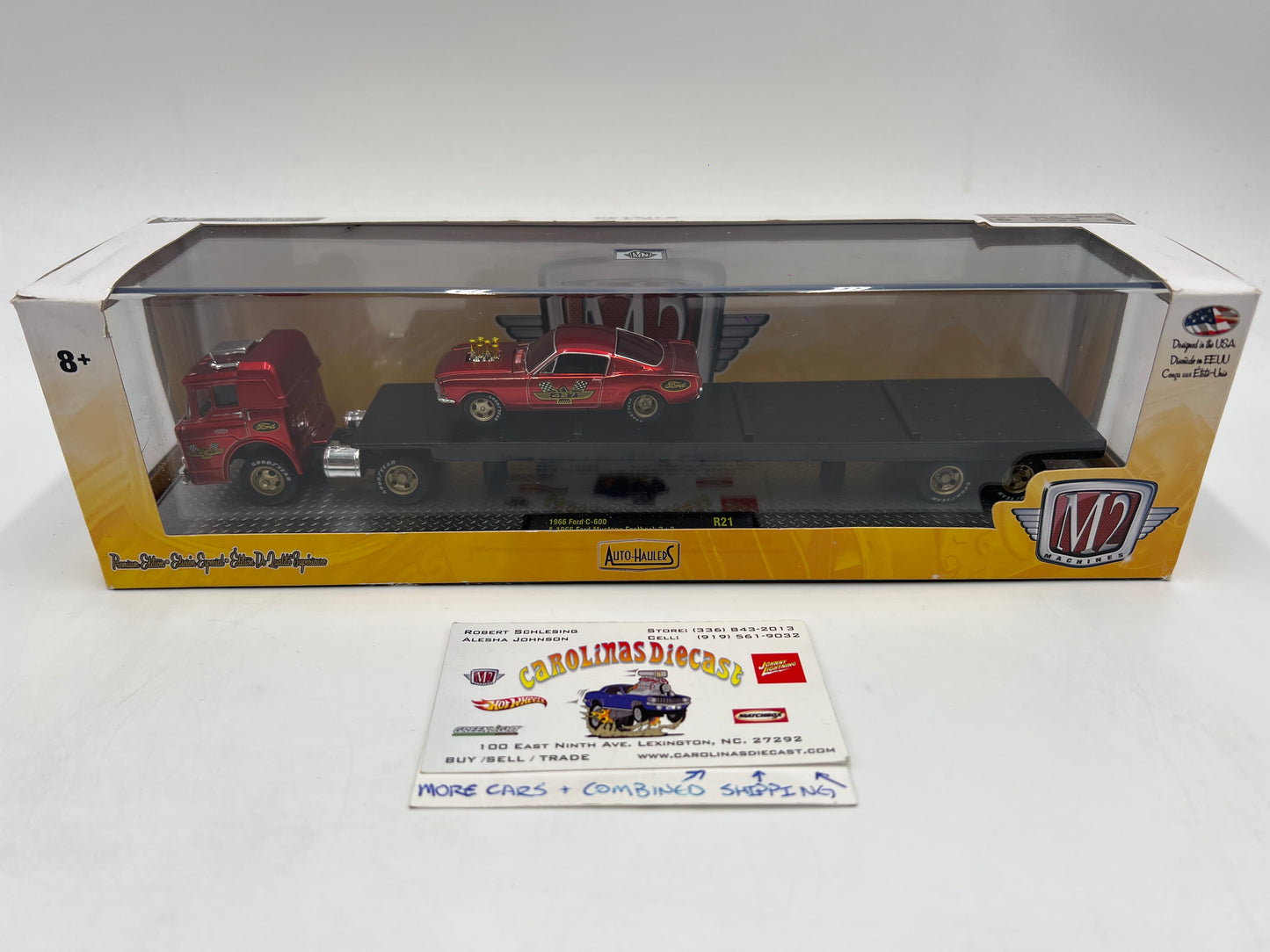 M2 Machines Premium Edition Auto Haulers 1966 Ford C-600 & 1966 Ford Mustang Fastback 2+2 R21
