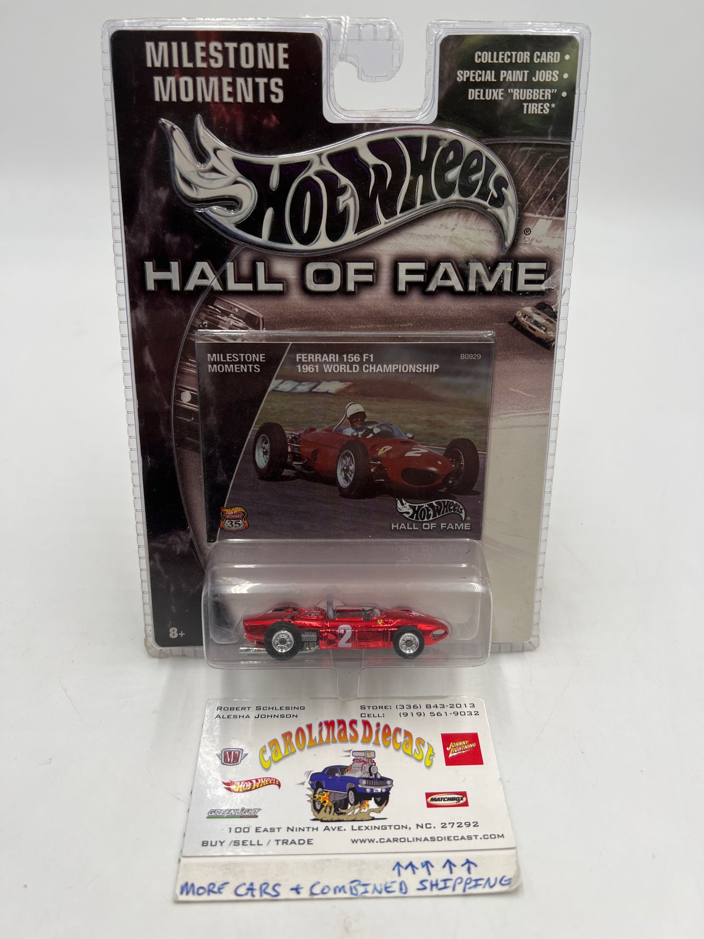 Hot Wheels Hall of Fame Milestone Moments Ferrari 156 F1 Red